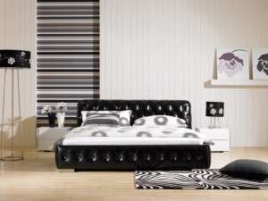 кожаная кровать