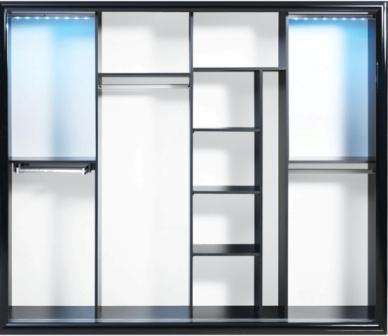 Планировка шкафа Avangarde black (By Bella)