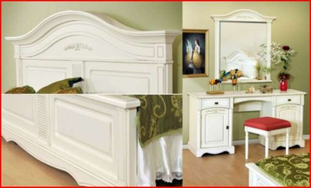 отделка и фасады кровати и стола туалетного