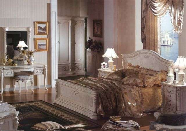 кровать Карпентер белая массив березы