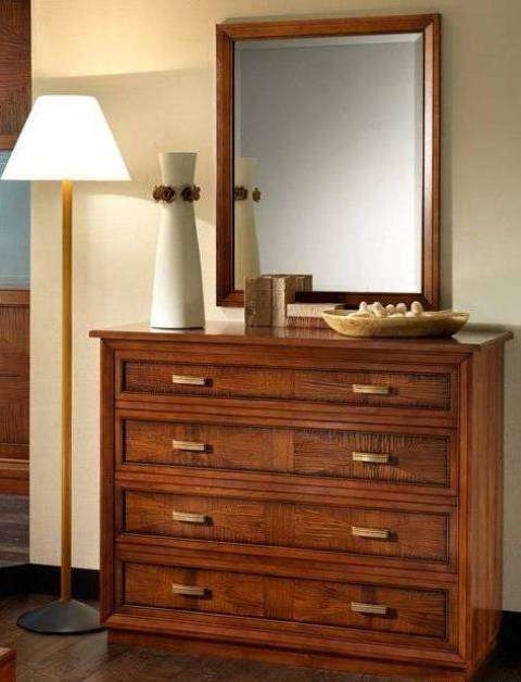 комод широкий с зеркалом