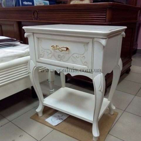 Тумбочка прикроватная в спальню Маттео в белом цвете