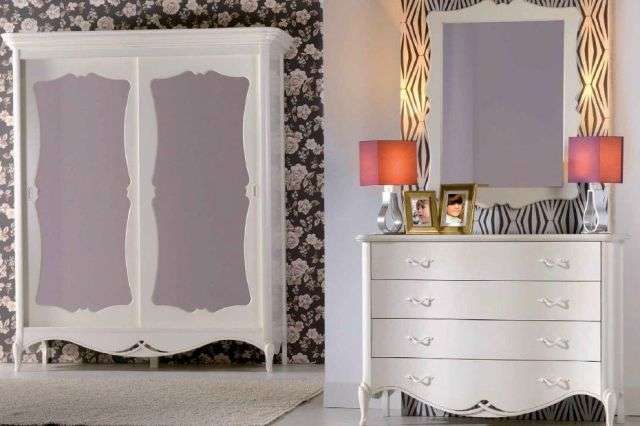 белая расцветка спальни Венета