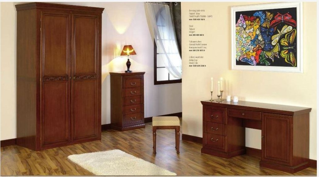 шкаф 2дв и стол туалетный Анастасия