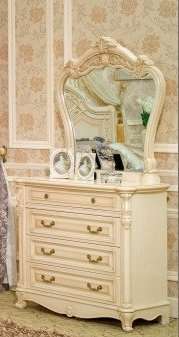 комод с зеркалом бежевый