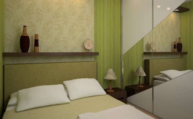 Зеленый цвет всегда увеличивает зрительно маленькие комнаты