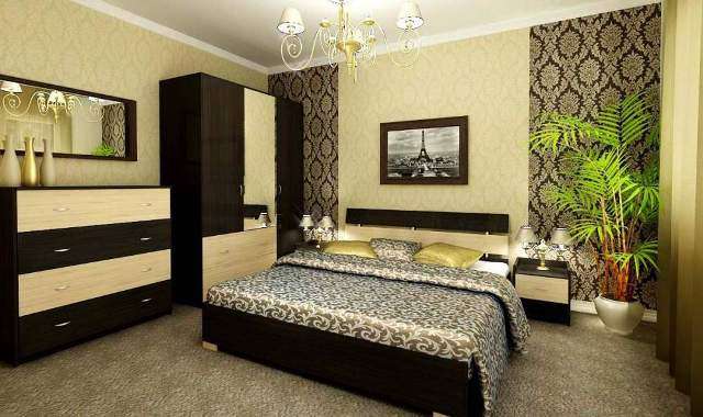 кровать с низким изголовьем в стиле модерн