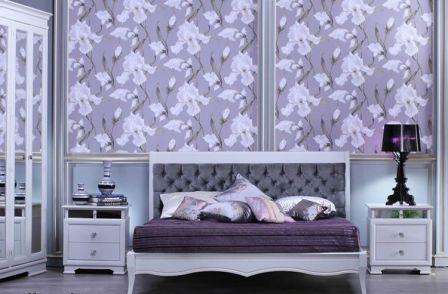 вариант исполнения кровати Спальня Gualengo от Monte Cristo MOBILI в белом цвете