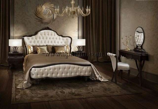 темная спальня Грация Энигма с светлой тканью