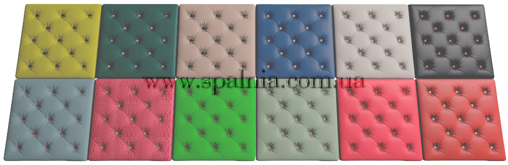 Настенные мягкие панели в спальню. Материал кожа, ткани, кожзаменитель. Изготавливается он из любых материалов под заказ: кожа, ткани, кожзаменитель.