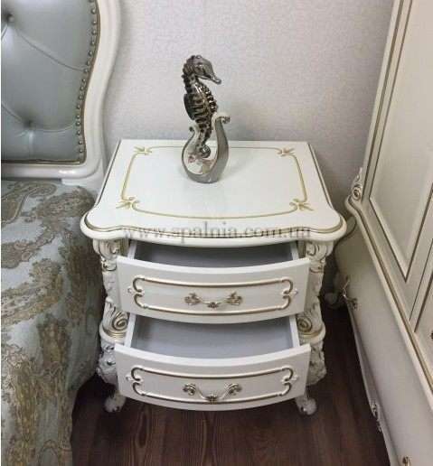 Белая прикроватная тумбочка Ирма, Беллини