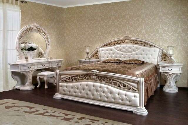 Белая мебель для спальни Латифа, Слониммебель