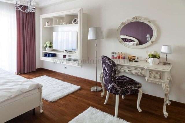 Туалетный резной столик для спальни Флора, Симекс