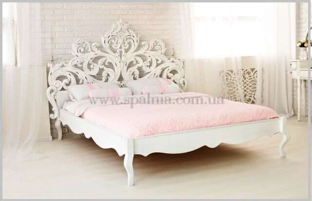 ᐉ Арма - резная кровать ручной работы с высоким изголовбем | Spalnia.com.ua