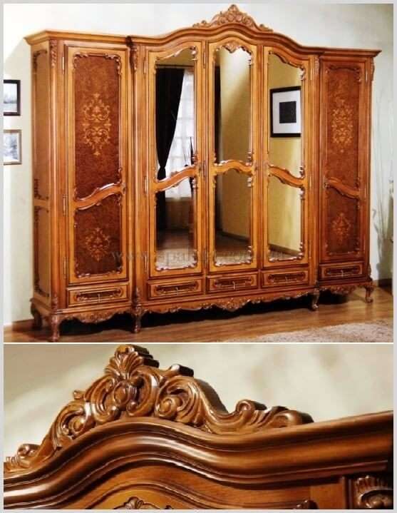 Большой румынский шкаф на 5 дверей с зеркальными фасадами | www.spalnia.com.ua