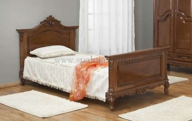 Деревянная румынская односпальная кровать для спальни Роял, Симекс