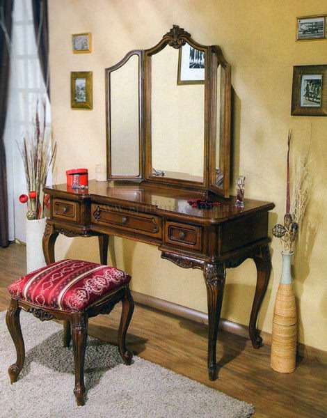 Коричневый деревянный дамский столик для спальни Роял, Симекс