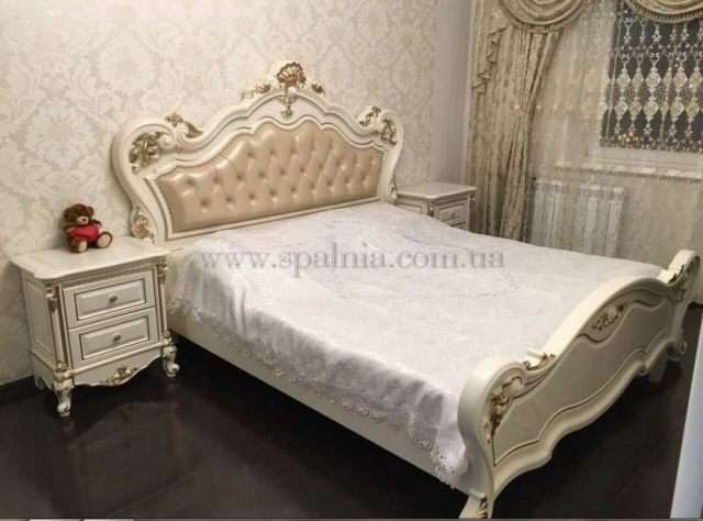 Белая кровать в стиле барокко Провен, Китай