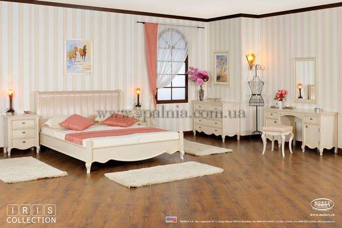 Белая румынская мебель для спальни Ирис, Мобекс