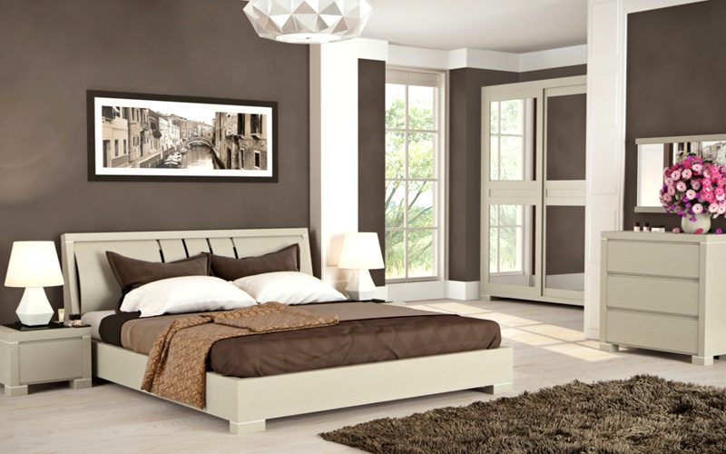 Спальня Амина 38 Night беленый дуб Спальня Амина 38 Night беленый дуб