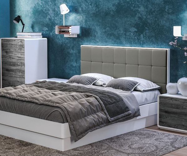 Спальня Астрид (Astrid) белая/серый