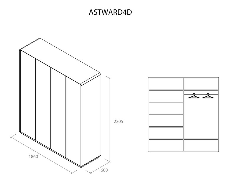 Спальня Астрид (Astrid) белая/серый Спальня Астрид (Astrid) белая/серый