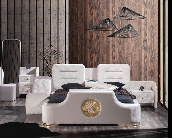 Белая элитная кровать Ангел