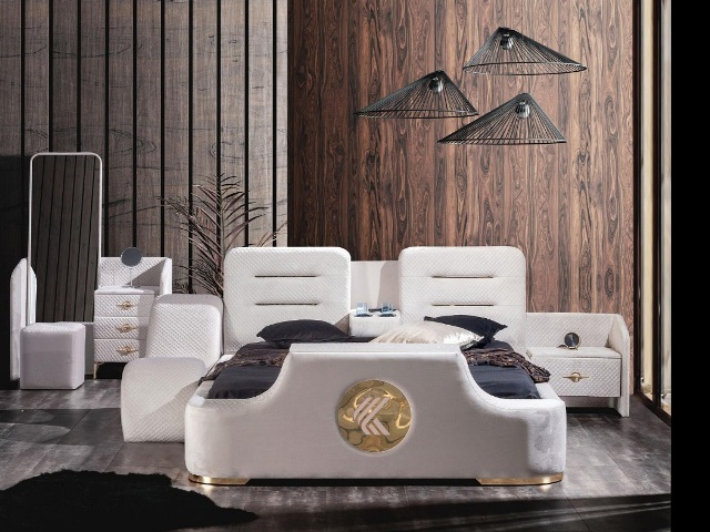 Белая элитная кровать Ангел