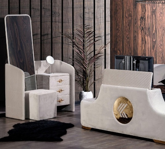 Белая элитная кровать Ангел