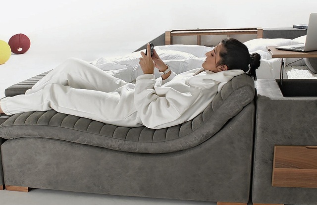 Функциональная умная серая кровать Мода, Турция Функциональная умная серая кровать Мода, Турция