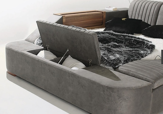 Функциональная умная серая кровать Мода, Турция Функциональная умная серая кровать Мода, Турция