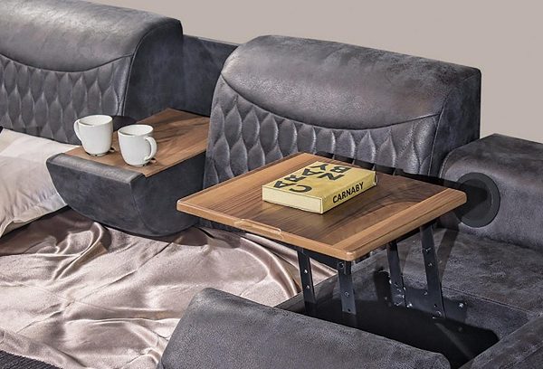 Черная многофункциональная кровать Бентли