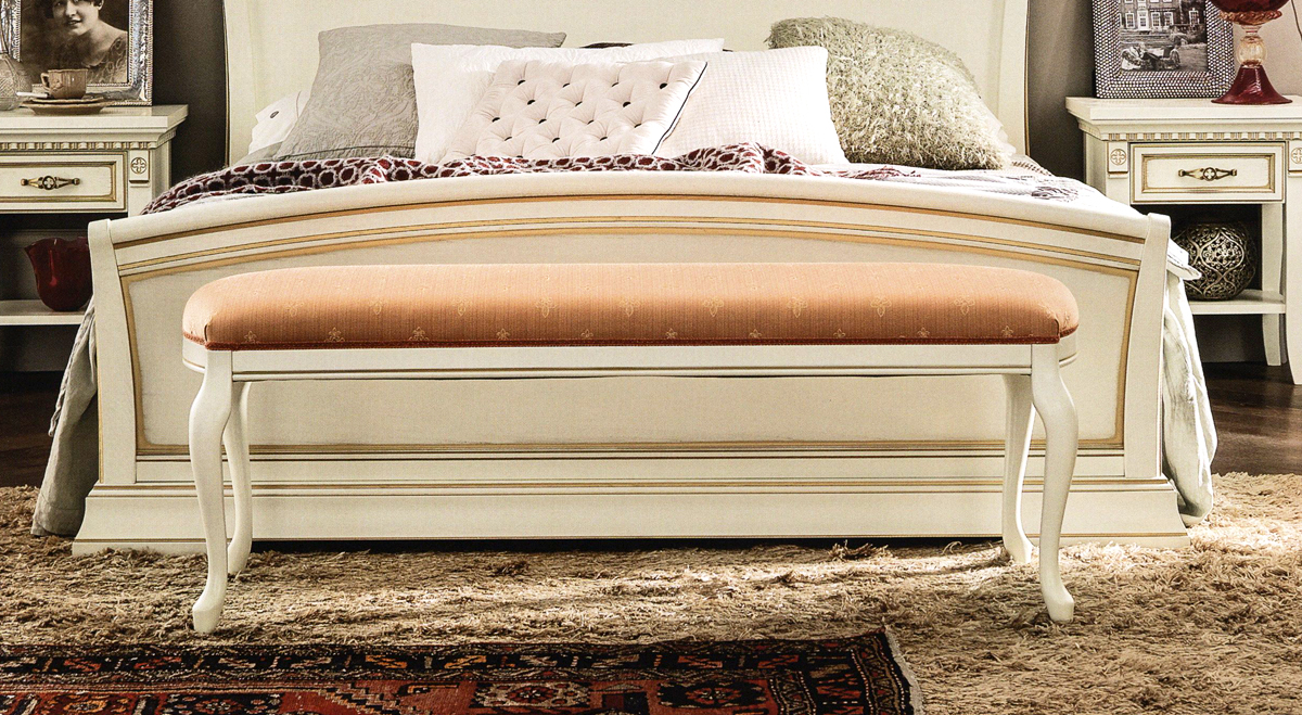 Итальянская белая кровать NOTTE - 2 PRAMA