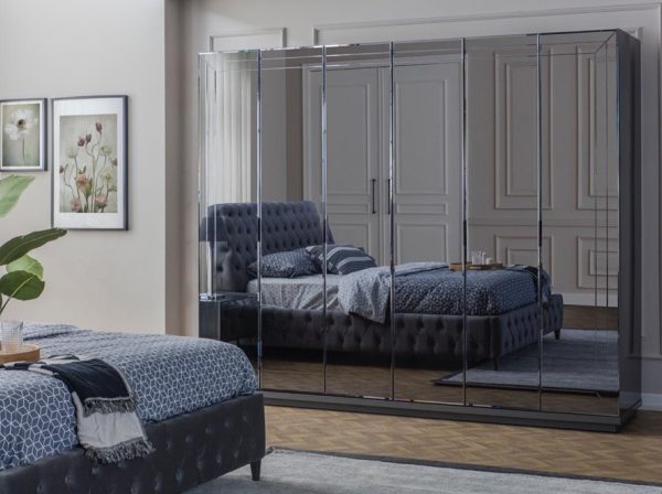 Шестидверный зеркальный шкаф Валенсия