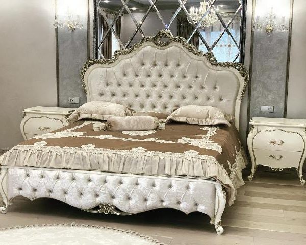 Белая мебель для спальни Романтика, барокко