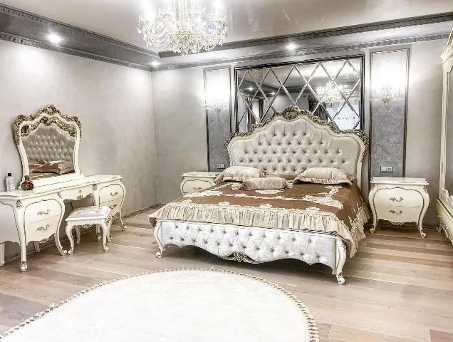 Белая мебель для спальни Романтика, барокко