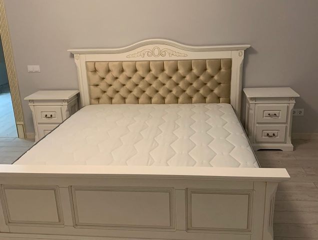 Белая румынская мебель для спальни Мария