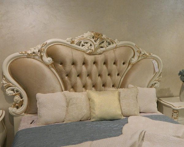 Белая мебель для спальни барокко Пале Рояль