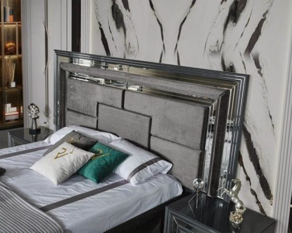 Серая спальня с серебром Аспендос