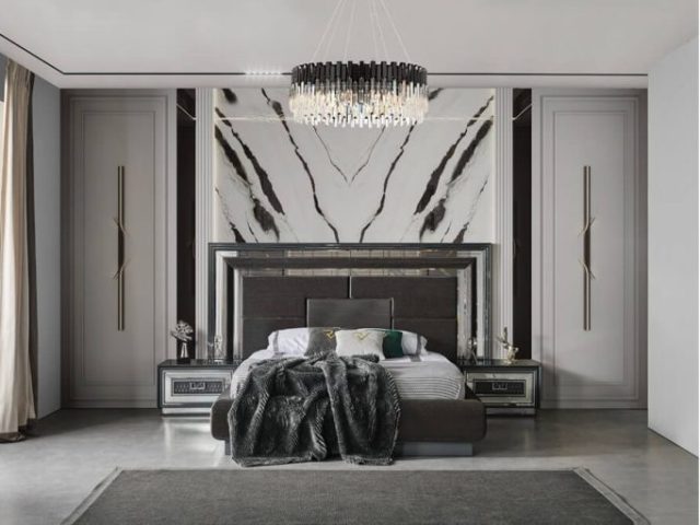 Серая спальня с серебром Аспендос Серая спальня с серебром Аспендос