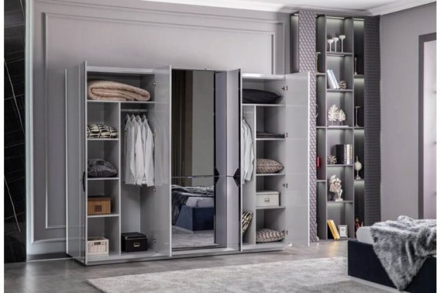 Белая спальня Форте с серебром