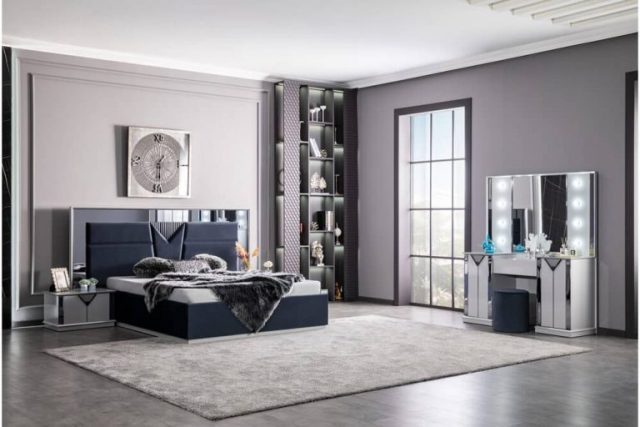 Белая спальня Форте с серебром