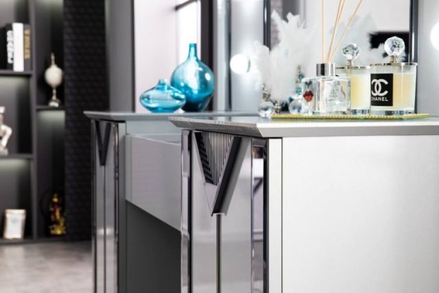 Белая спальня Форте с серебром