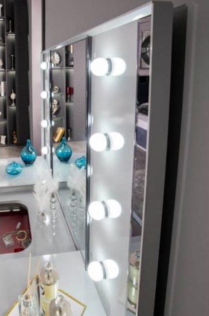 Белая спальня Форте с серебром