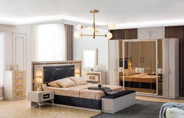 Белая спальня Гранд с золотом, Турция