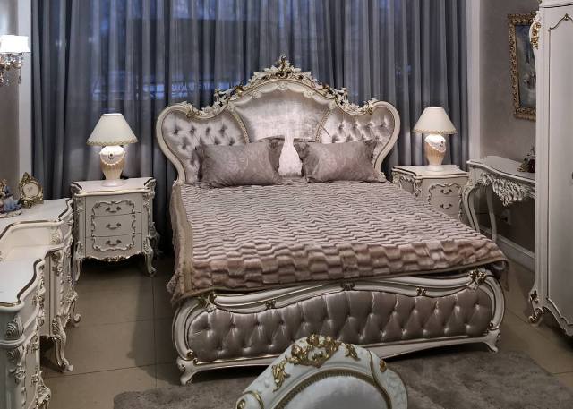 Классическая белая спальня с золотом Людовик Классическая белая спальня с золотом Людовик