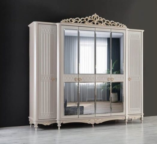 Королева-белая классическая мебель для спальни