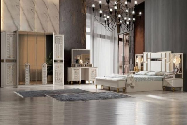 Аристократическая кремовая спальня Кристал Аdekanli Аристократическая кремовая спальня Кристал Аdekanli