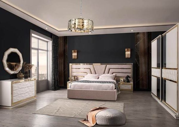 Белая спальня в стиле АРТ-Деко Луна