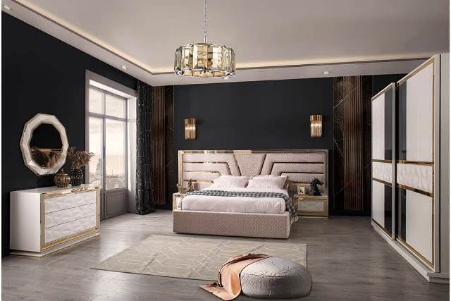 Белая спальня в стиле АРТ-Деко Луна